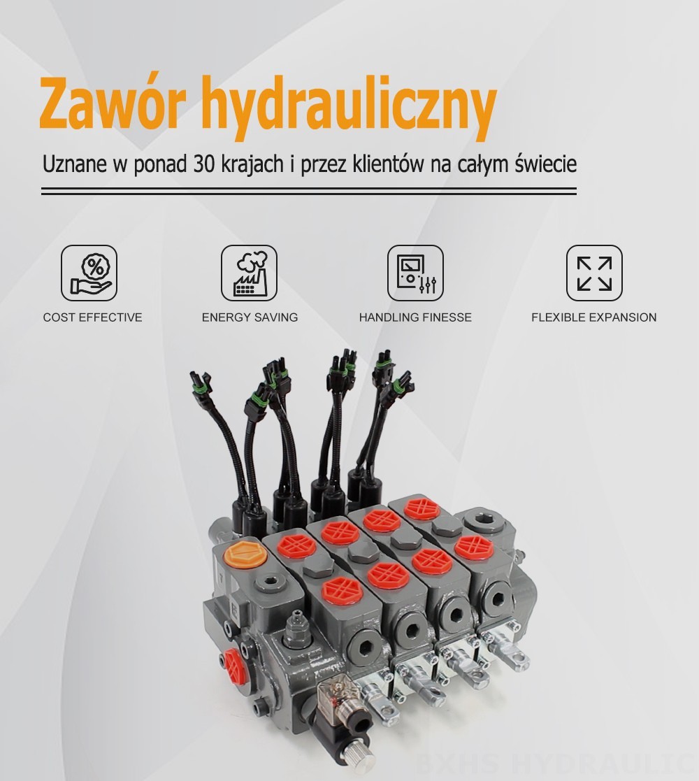 Zawór rozładowujący elektryczny HSDLS180 Ręczna 4 Szpule Zawór kierunkowy sekcyjny